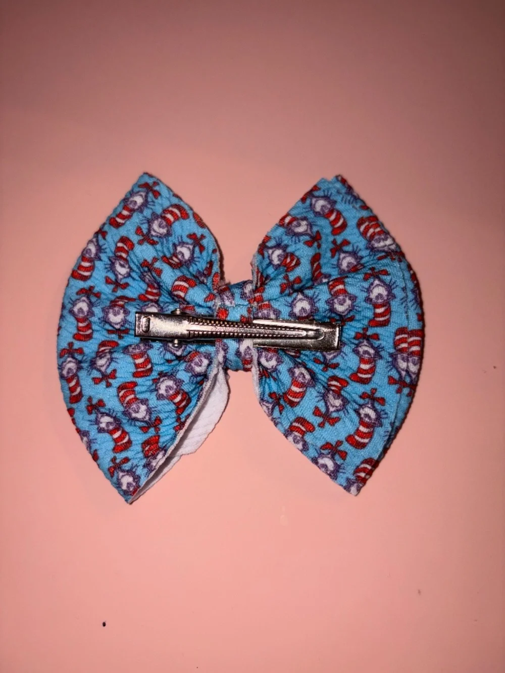 Dr. Seuss Hair Bow w/ alligator clip